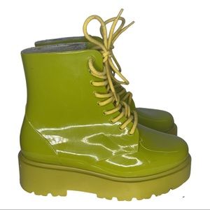 asos citrus yellow generate lace up boots